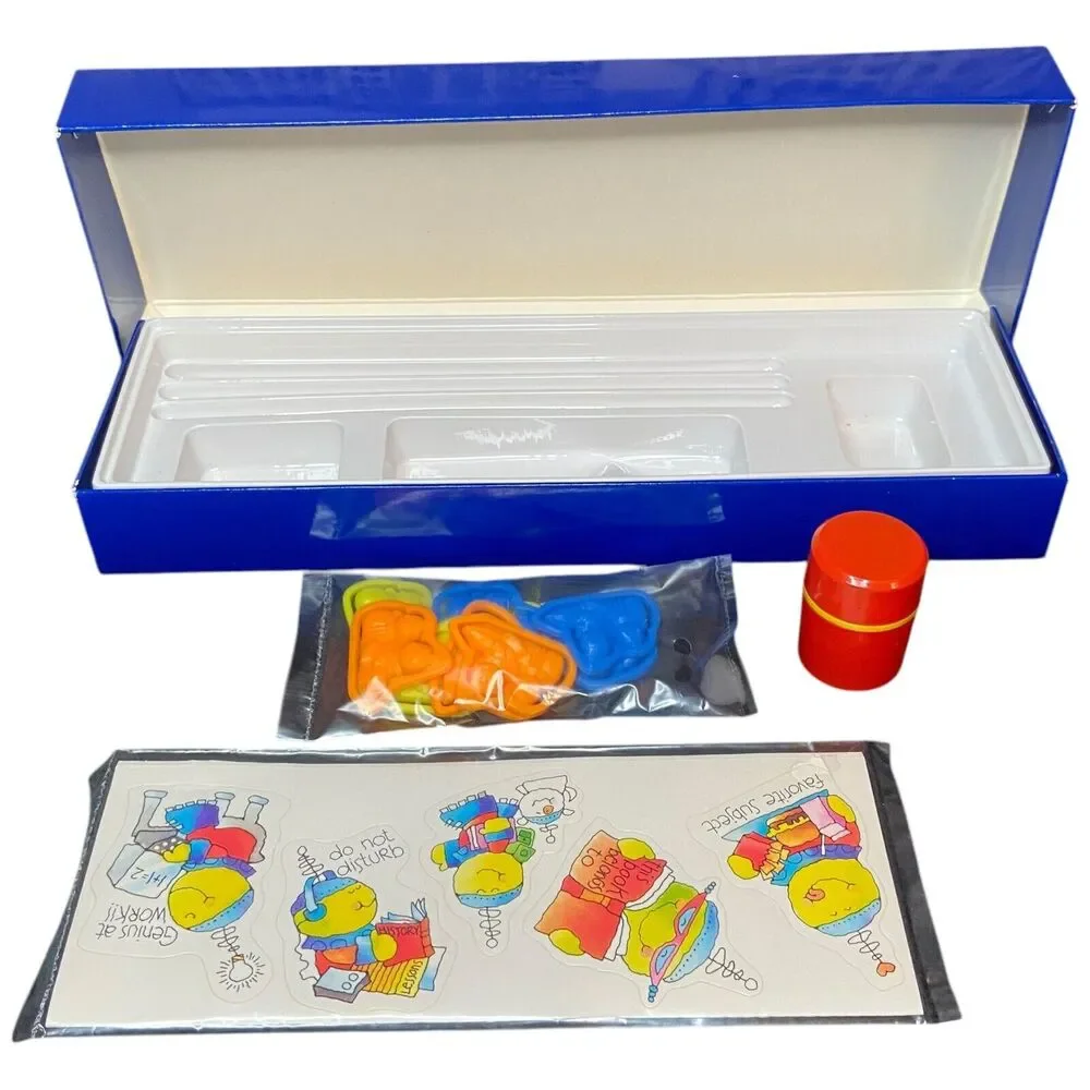 VTG 1987 AVON B.B. Brightstar Back To School Kit Stamp/Stickers/Clips NOS NEW